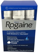 Rogaine Men s 5 Minoxidil Foam Hair Regrowth Treatment, 3 Month supply 06/2027