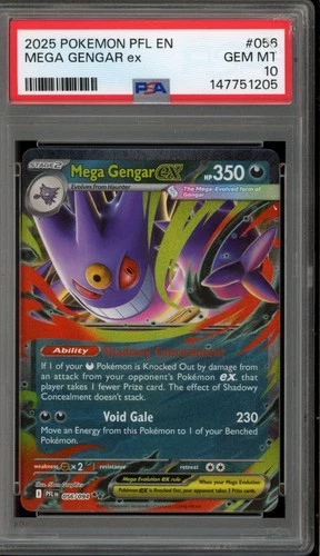 Pokemon Mega Gengar ex Phantasmal Flames Double Rare #056 PSA 10 Gem Mint