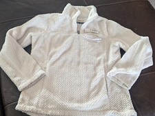 Girl  s Magellan Outdoor 1/4 Zip Pullover Fleece Classic Fit, Cream, Size 8/10