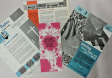 4 1950s - 1960s Sewing Educational Pamphlets Lot: Sewing with thread & Fabrics