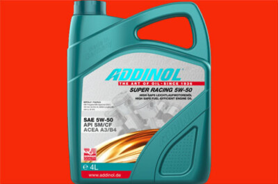 4 liter canister (1L =  9.39) Addinol Super Racing 5W50 smooth running engine oil oil