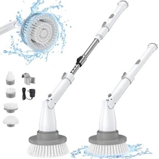 Sweepulire Electric Spin Scrubber SW1, Electric Bathroom Scrubber with Long H...