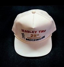 Vintage Rope Hat Beasley Tire 25th Anniversary Michelin Snapback Cap