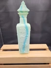 Vintage Jim Beam Green Jade Milk Glass Liquor Bottle/Decanter w/Original Cork
