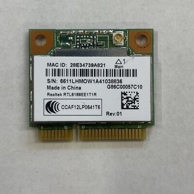 Genuine Realtek RTL8188EE 802.11bgn 2.4GHz PCIe 1T1R WiFi Card G86C00057C10