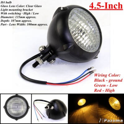 Motorcycle Bates Style Round Headlight Headlamp For Harley Cafe Racer Chopper