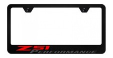Red Black C8 Corvette Z51 Performance Racing License Plate Frame Black Metal