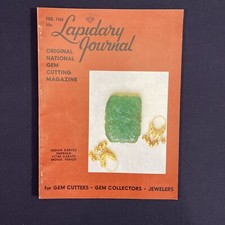 VTG Lapidary Journal Gem Cutting Magazine Feb 1968 Rockhound Treasure of Cali
