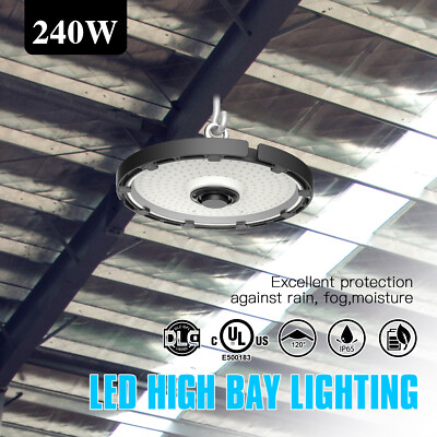 240W UFO LED High Bay Light – 5700K 34,000 Lumens – For Warehouse Fixtures – ULC/DLC