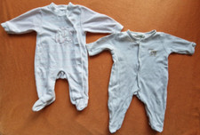 2 Langarm Strampler mit Druckknöpfen Baby Club & Ergee Gr. 56 - Gut