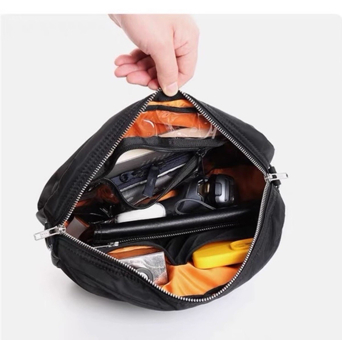 Head Porter Yoshida Co Tanker shoulder bag Half Moon nylon Head Porter Yoshida Co Tanker shoulder bag Half Moon nylon