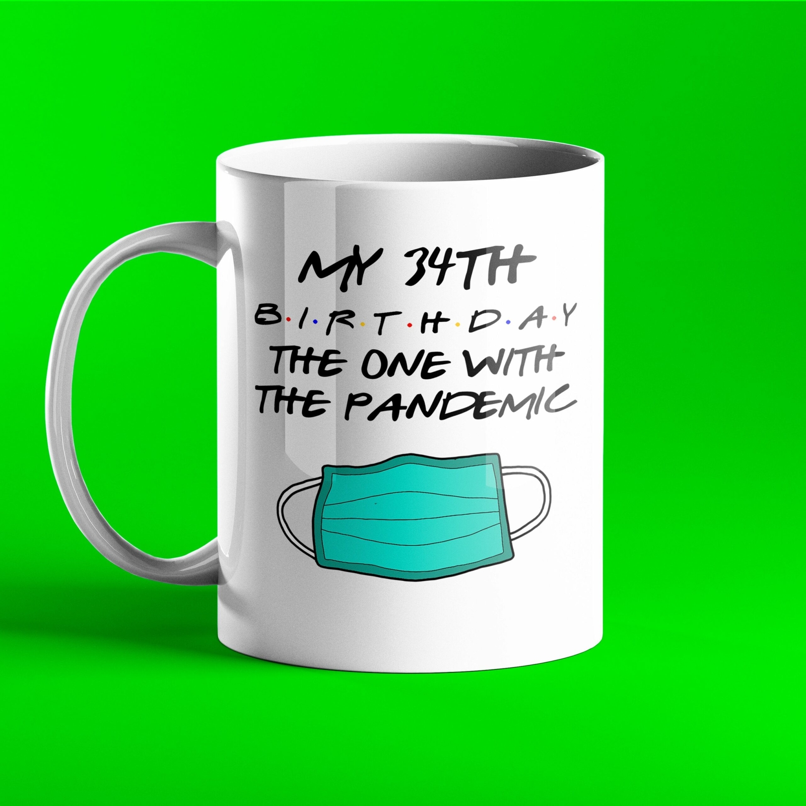 Personalised Mug My 34th Birthday The One With The Pandemic Birthday Mug
