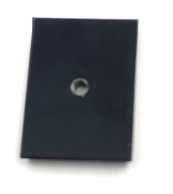 NOS Antique Black Onyx Rectangle Shaped Drilled Stone 20 mm x 15 mm #L203