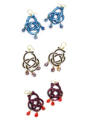 Roberta Roller Rabbit Damen Cyrian Knoten Ohrringe $45 Neu