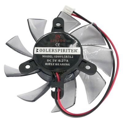 Ventilateur De Refroidissement Pour Carte Graphique (GPU) – Aluminium 55x55 Mm – Alimentation 12V – Montage Par 4 Vis – Silencieux
