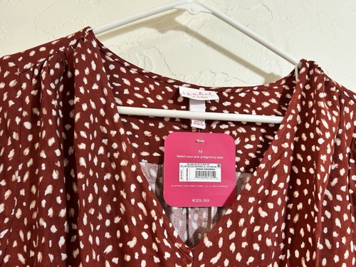 NWT. Isabel Maternity Dress, 100% Rayon, Size Medium - Picture 4 of 9