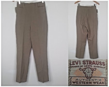 Vintage 1950s Levi Strauss Wool Slacks Women's 26" Waist Brown J2505