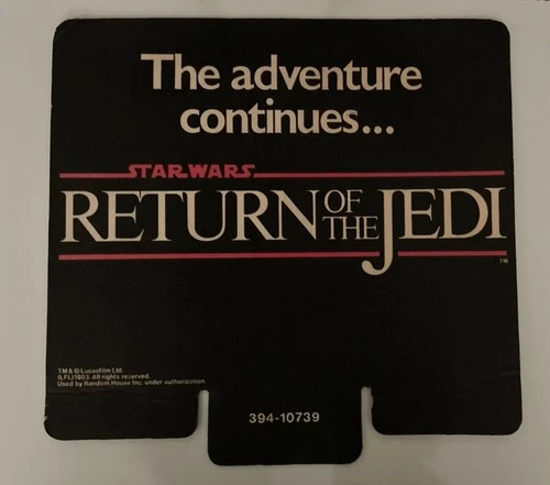 1983 Kenner Star Wars ROTJ Store Display Header Card “The Adventure Continues”