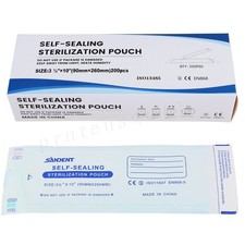 400 3.5" x 10" Self-Sterilization Pouches Autoclave Bags Dental Tattoo, 2 Box