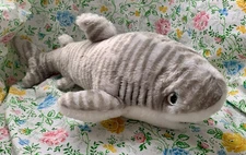 Petting Zoo Tiger Shark Plush Stuffed Animal 18” Realistic Marine Animal Emblem