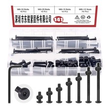 141pcs Baby Crib Hardware Replacement Set Hex Drive Screws and Nut Daily Use