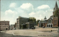 Norwich,CT Union Square New London County Porteous & Mitchell Co. Vintage PC