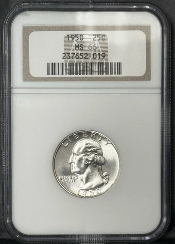 1950 P ** WASHINGTON QUARTER ** NGC MS66 **