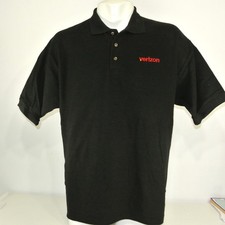 VERIZON Communications Sales Employee Uniform Polo Shirt Black Size L Large