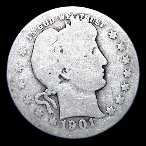 1901-O Barber Quarter Silver ---- Nice Coin ---- #188M