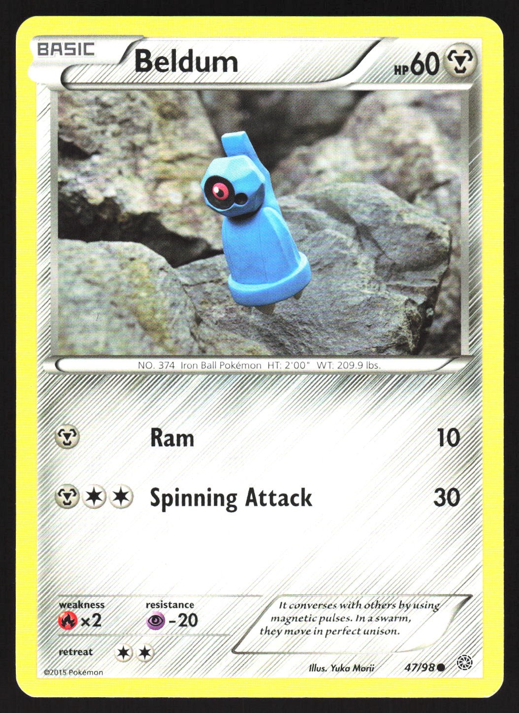 Beldum 47/98 Common Ancient Origins Pokemon Lightly Played