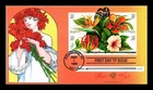 US COVER TROPICAL FLOWERS FIRST DAY ISSUE SETENANT PUGH HAND PAINTED