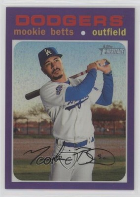 2020 Heritage High Number Hot Box Chrome Purple Refractor Mookie Betts 13c7