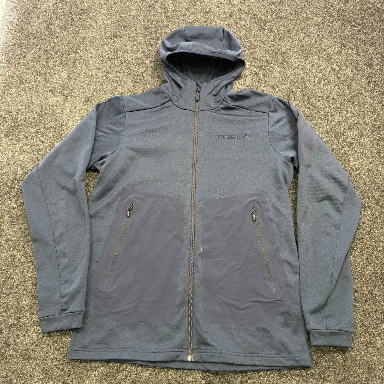 Norrona falketind warm2 stretch Hood Jacket Men Size Medium - Indigo Night Gorp - product detail image 1