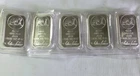 FIVE SilverTowne 1 Oz bars .999 Fine Silver, Sealed  5 Troy ounces
