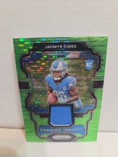 Jahmyr Gibbs RC 2023 Prizm Detroit Lions Neon Green Pulsar Rookie Gear Patch 