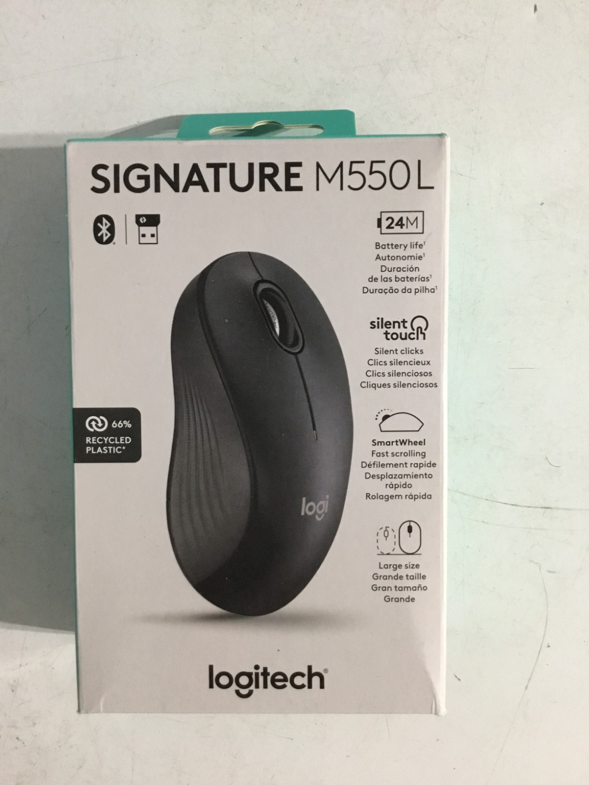 Logitech SIGNATURE M550L Large Wireless Computer Laptop Mouse - Graphite NEW