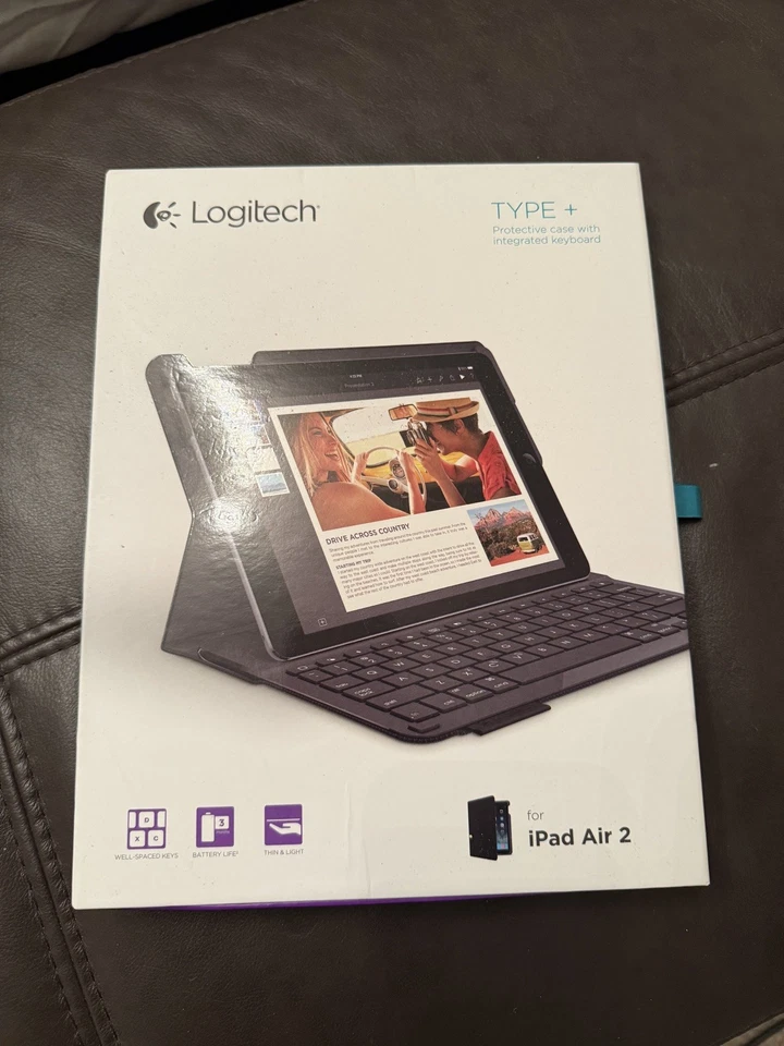 Logitech Type+ Protective Case with Integrated Keyboard for iPad Air 2 - Black - Image 3 of 3