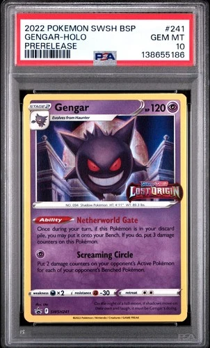Pokemon Gengar SWSH241 Black Star Promo PreRelease PSA 10 GEM MINT