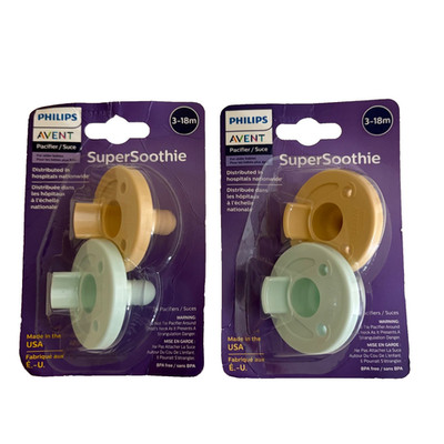 Philips Avent Pacifier 3-18M 2 Pack Lot of 2 Super Soothie