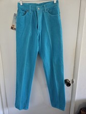 NWT VTG Late 80s/90's Levi 501 Denim Jeans Made in USA Size 28 X 32 Teal Aqua