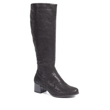 Pavers Block-Heeled Long Boots - Size