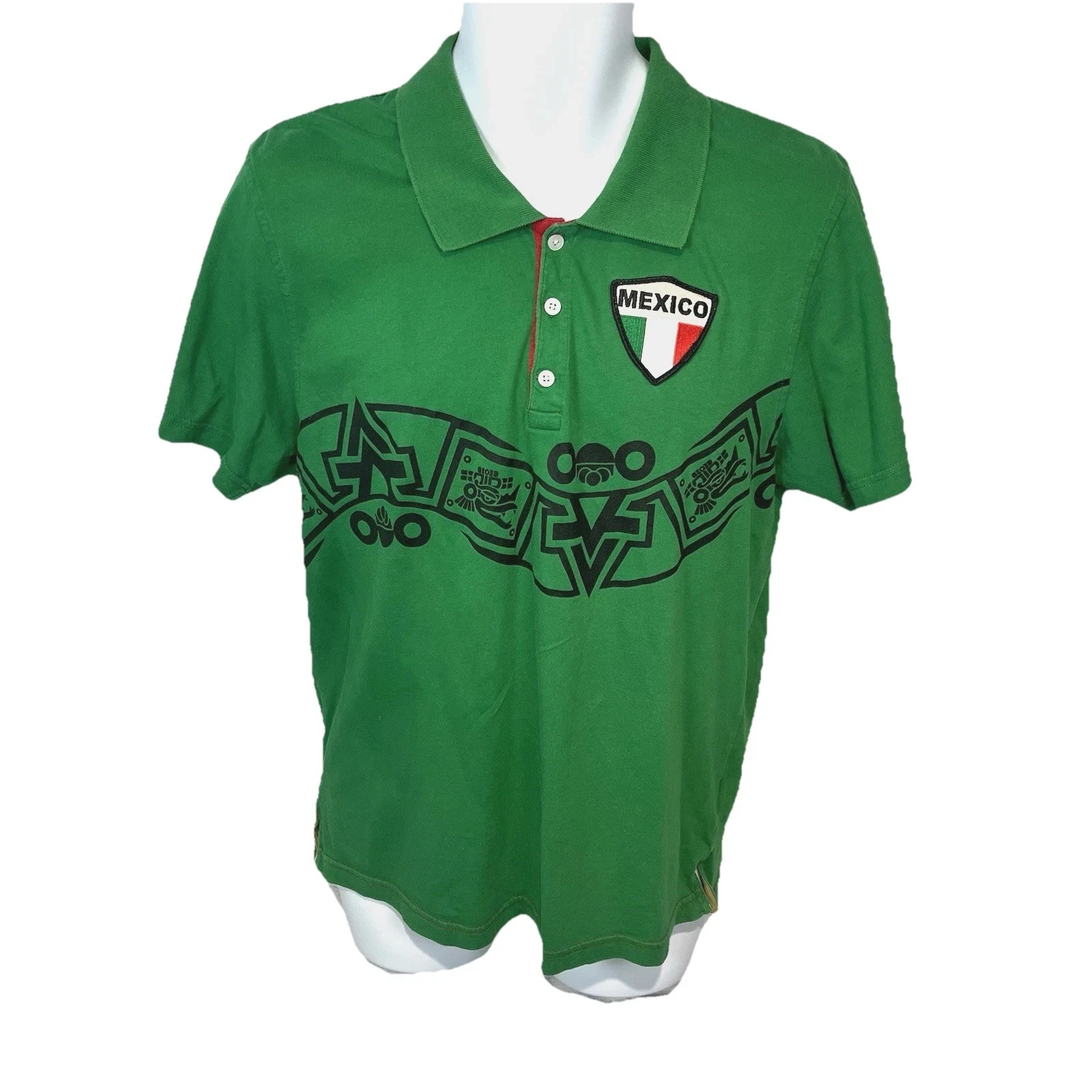 Vintage Nike Mexico Green Polo Jersey Medium Shirt National Team Soccer