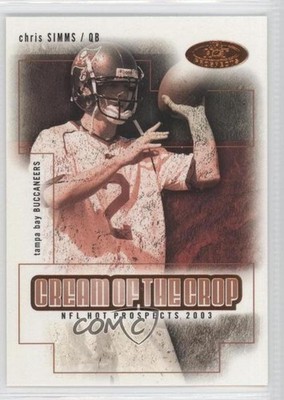 2003 Fleer Hot Prospects Cream Of The Crop Chris Simms #12COC Rookie RC 0c0