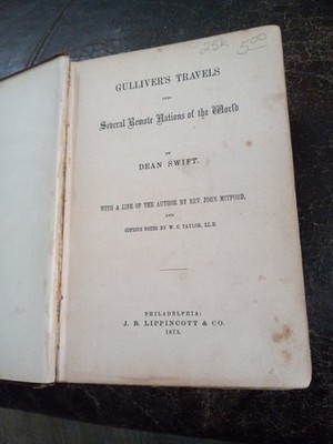 1873 GULLIVER'S TRAVELS LIPPINCOTT & CO BY DEAN SMITH Jonathan Smith