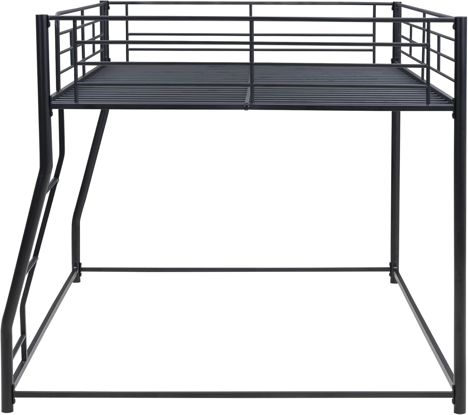 Heavy Duty Full XL over Queen Metal Bunk Bed Frame - Black