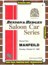 Metal Sign - 1982 Manfeild Circuit Racing Program - 10x14 inches