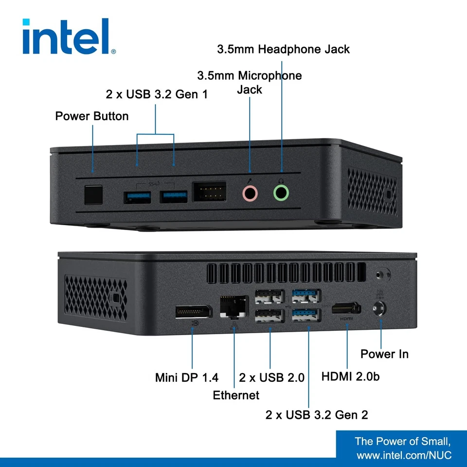 Intel NUC 11, NUC11ATKC4 Atlas Canyon Win11 Pro Mini PC Desktop, 8GB DDR4 RAM... - Image 4 of 4