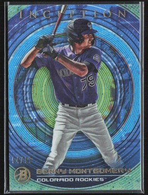 Benny Montgomery 2022 Bowman Inception Blue Foil Pattern /99 #37 Colorado