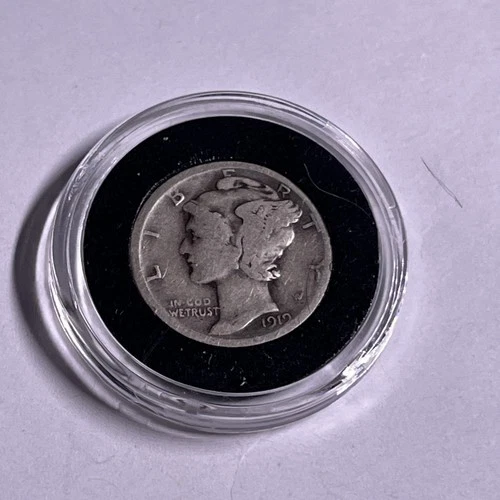 1919-S Mercury Dime 10C G+ Good Plus Vintage US Silver Coin