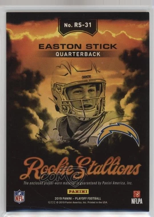 2019 Panini Playoff Rookie Stallions Easton Stick #RS-31 RC - Image 2 of 2